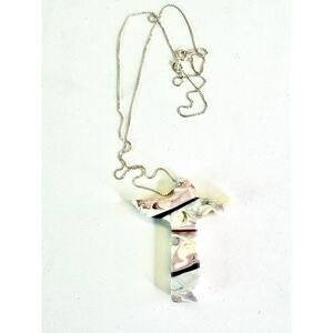 Original Sobral Brazil Christ the Redeemer Resin Pendant Necklace Silver Chain